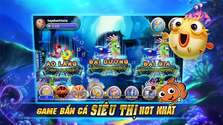 Thỏa sức săn cá với 4 cấp độ phòng game đỉnh cao tại Tiểu Tiên Cá 3D